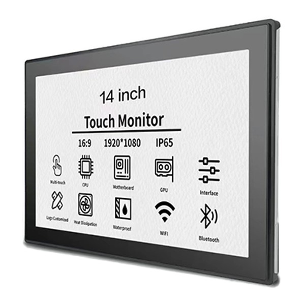Monitor Layar Sentuh Bingkai Terbuka 14 Inci